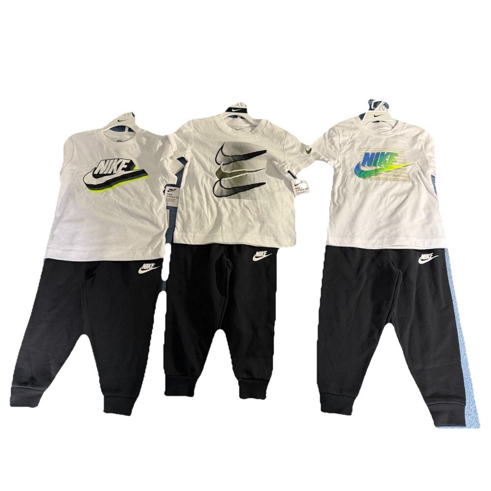 Nike Boys 3T Shirt & Sweatpants (3) 2 Piece Outfit Sets NWT! 1 Pair Of Sweats 4T
